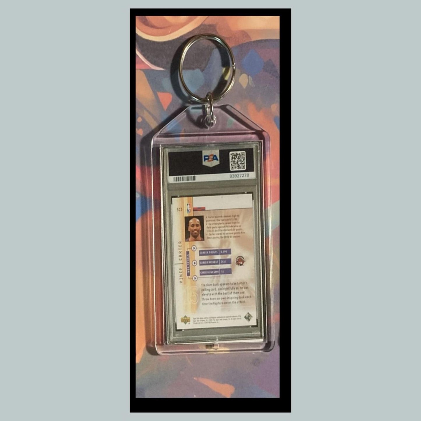 0455 Vince Carter 2001 Upper Deck SLAM Custom Keychain-Makes A Great Gift