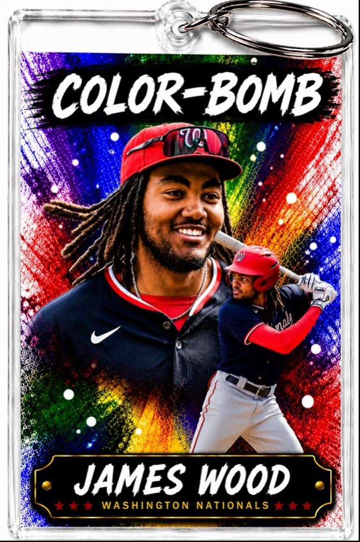 3888 James Wood  Keychain |Color-Bomb Custom Acrylic Photo Keychain No Nameplate BBL KYC