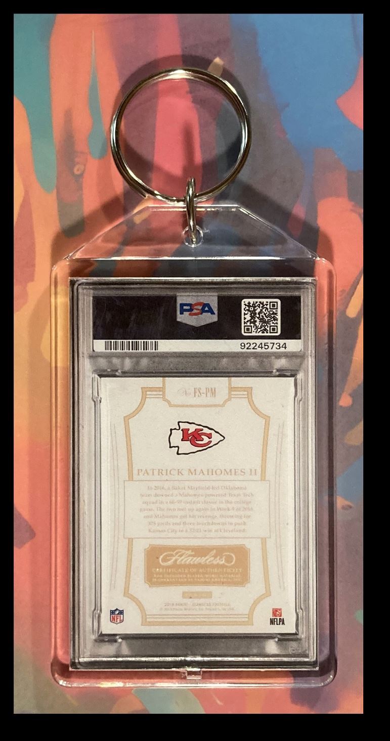 2962 Patrick Mahomes 2018 Panini Flawless Shields  - Custom Keychain FBL