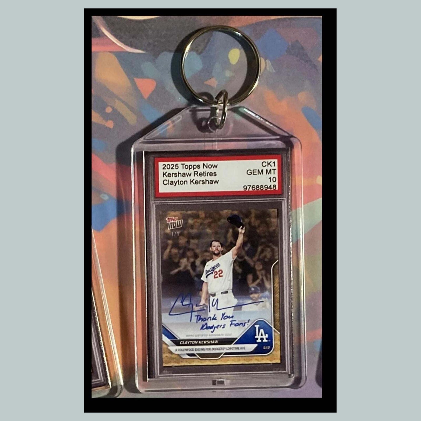 3522 Clayton Kershaw Retires 2025 Now Custom Made Keychain-Makes A Great Gift BBL KYC