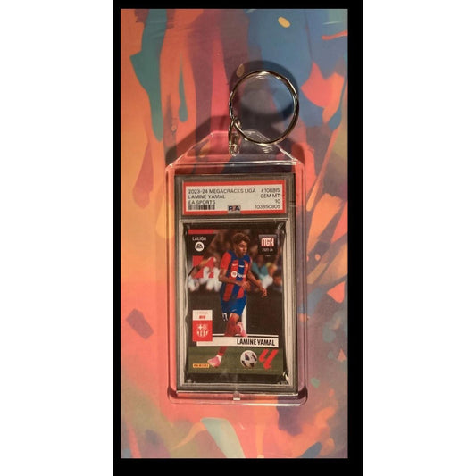 0060 Lamine Yamal 2023 Panini Megacracks Liga Custom Novelty Keychain Great Gift