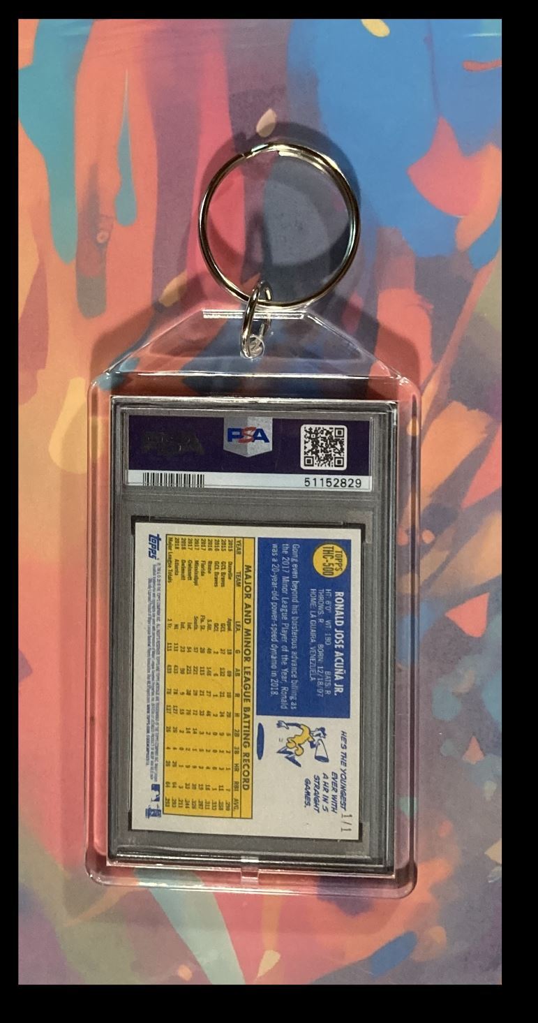 3066 Ronald Acuna 2019 Topps Heritage Chrome SuperFractor Keychain BBL KYC
