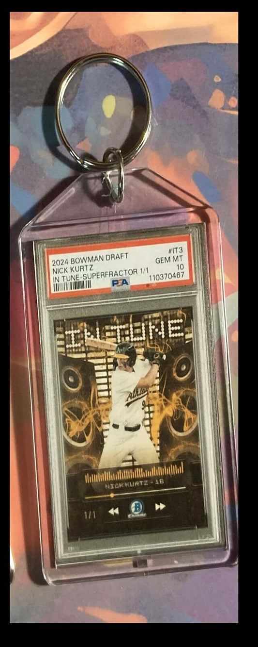 3249 Nick Kurtz 2024 Bowman Draft In Tune Superfractor  Keychain BBL KYC