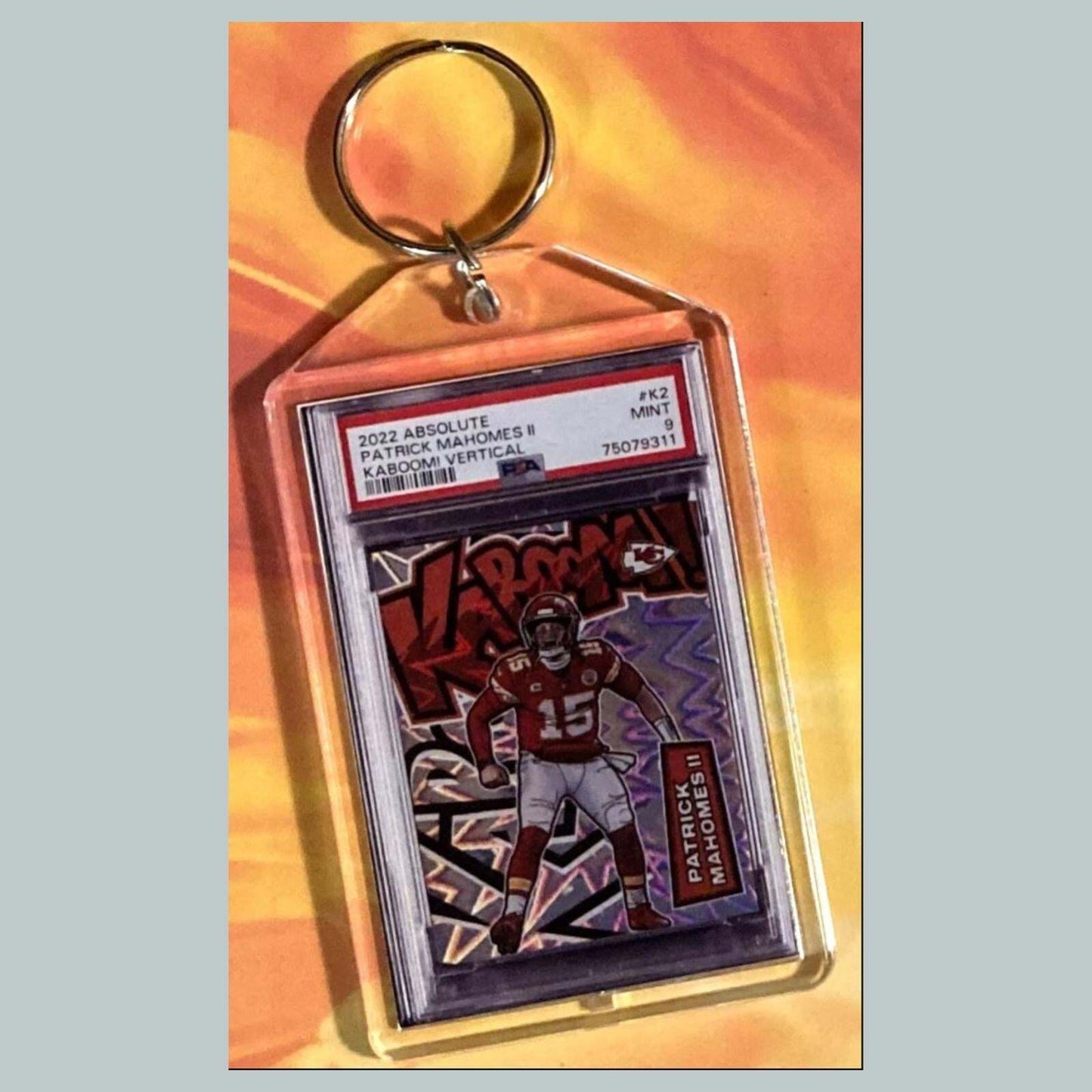 3615 Patrick Mahomes 2022 Panini Absolute Kaboom Custom Keychain FBL