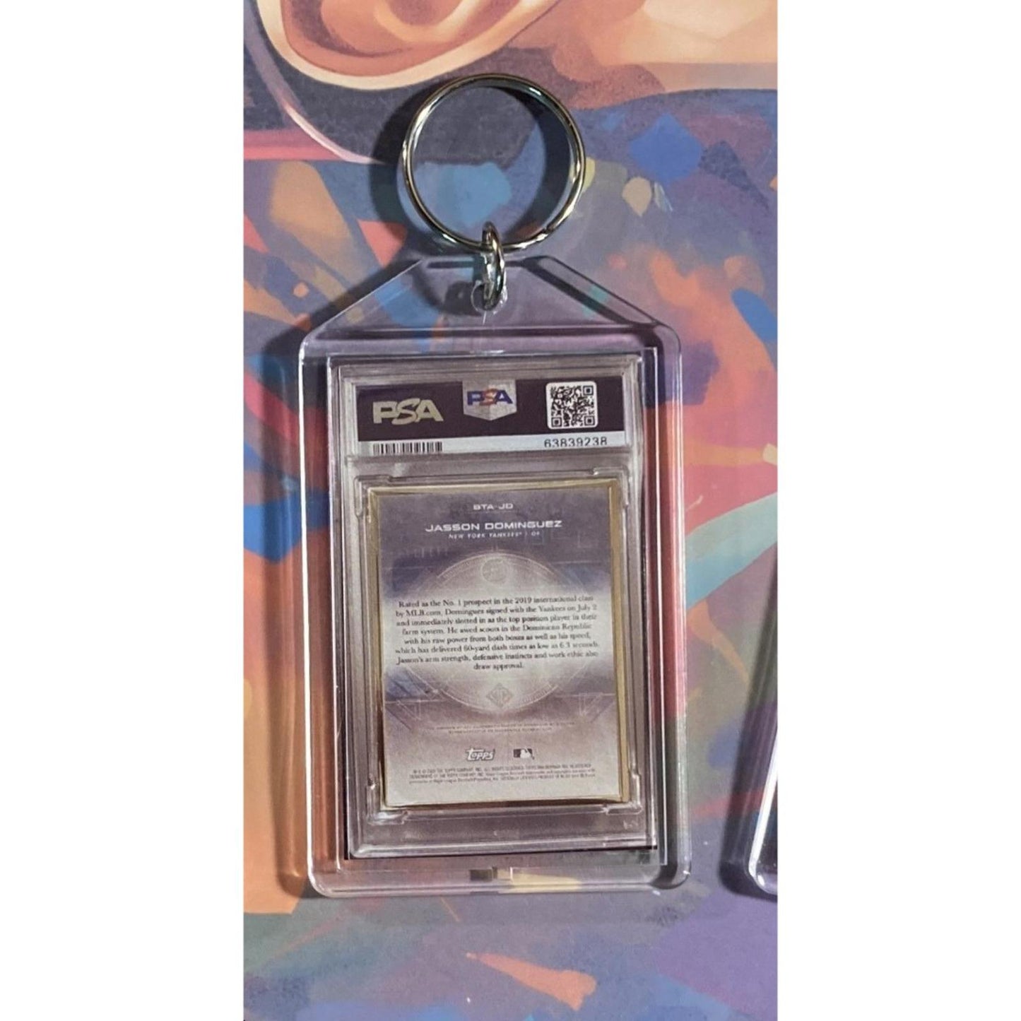 0159 Jasson Dominguez 2020 Bow Transcendent Emerald Auto Custom Novelty Keychain