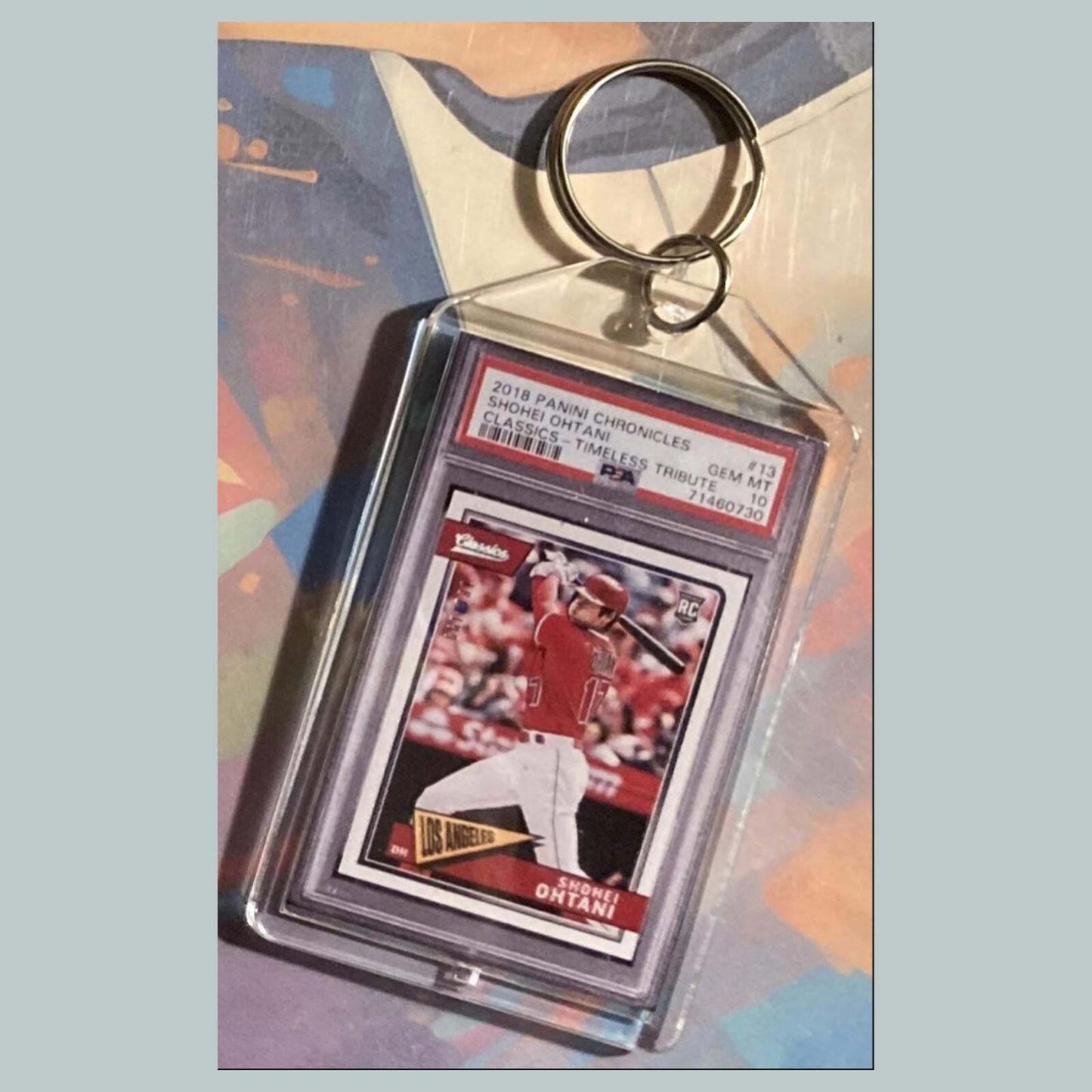 3545 2018 Panini Chronicles Classics Shohei Ohtani Timeless Custom Keychain BBL KYC