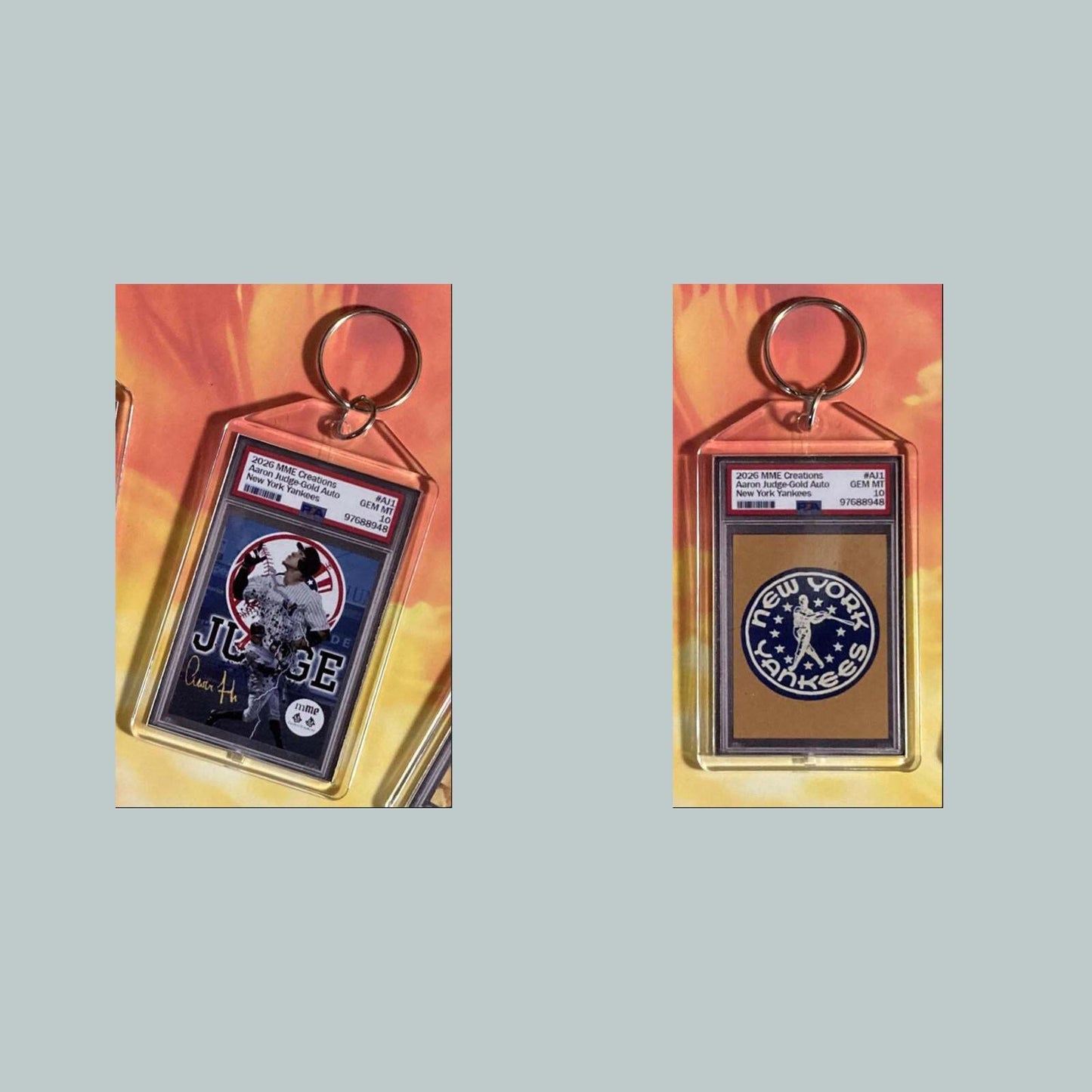 3749 Aaron Judge Gold Auto Mockup Custom Hand Made Novelty Keychain BBL KYC
