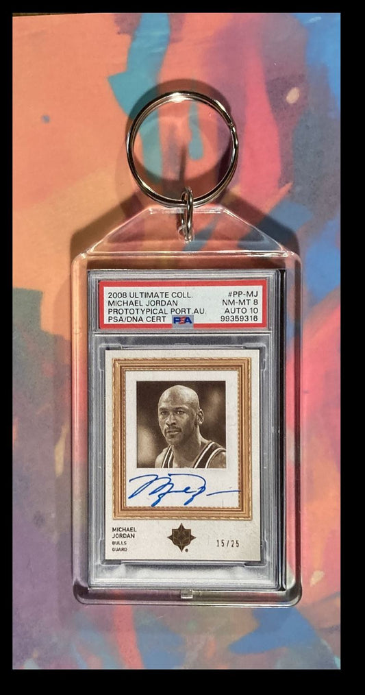 3005 Michael Jordan 2008 UD Ultimate Collection Auto Keychain-Gift BKL KYC