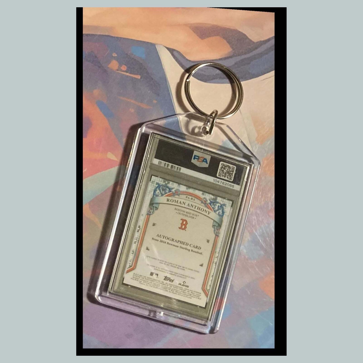 3487 Roman Anthony 2024 Sterling Blue Auto Custom Hand Made Keychain Great Gift BBL KYC