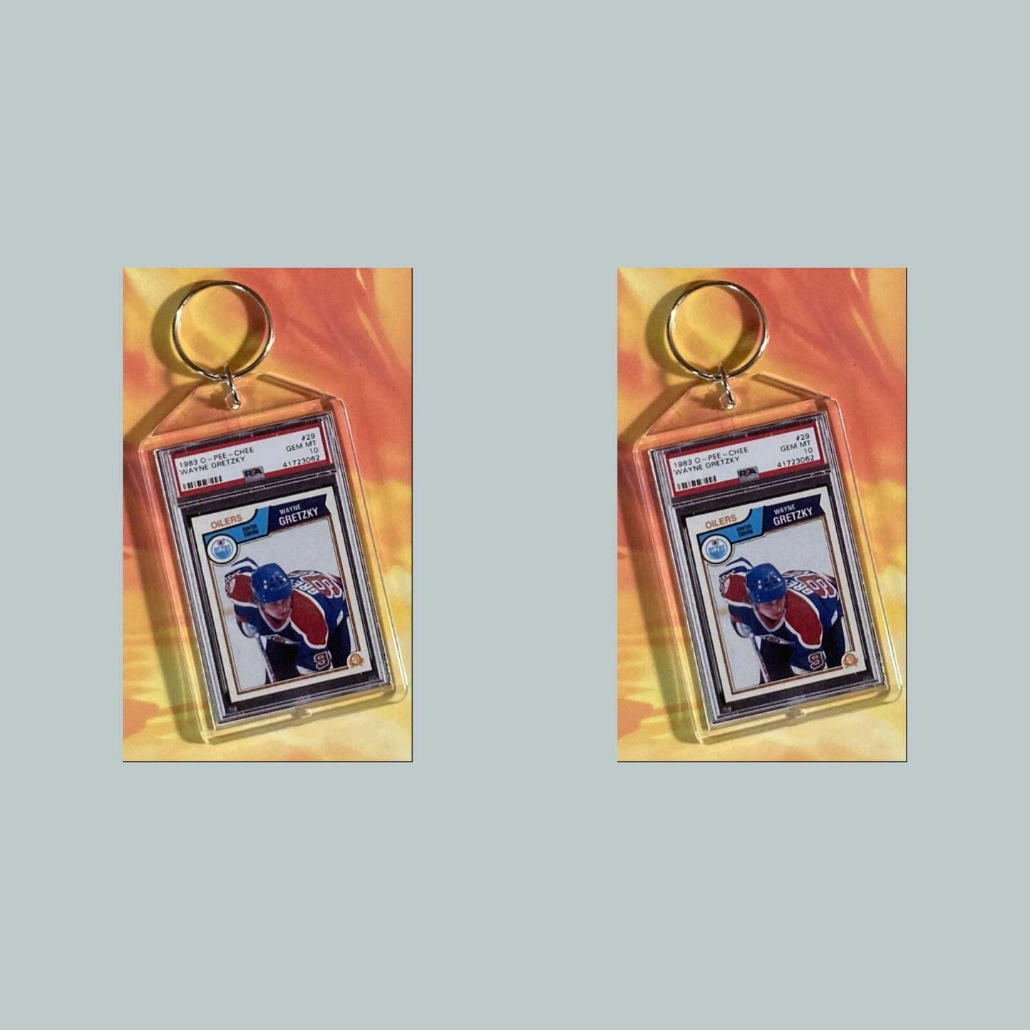 3639 Wayne Gretzky 1983 O-Pee-Chee Custom Hand Made Keychain MSC KYC
