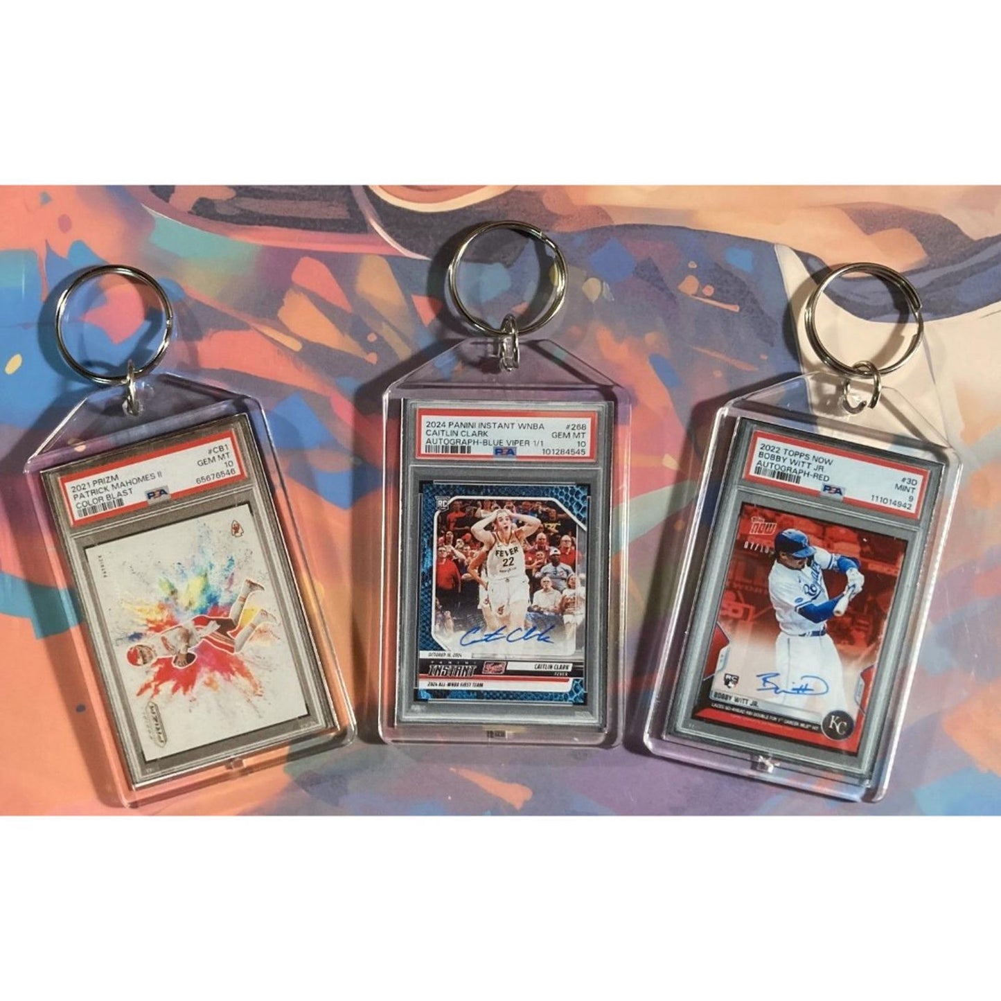 3190B Patrick Mahomes/Clark/Witt 3 Pack Bundle - 3 Different Novelty Keychains FBL BKL