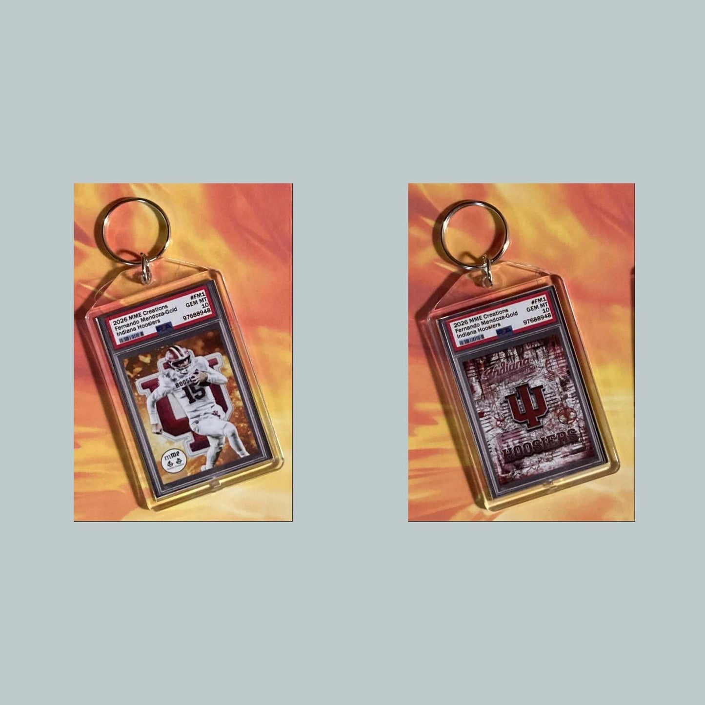 3741 Fernando Mendoza 2026 Nat Championship Mockup Custom Hand Made Keychain FBL