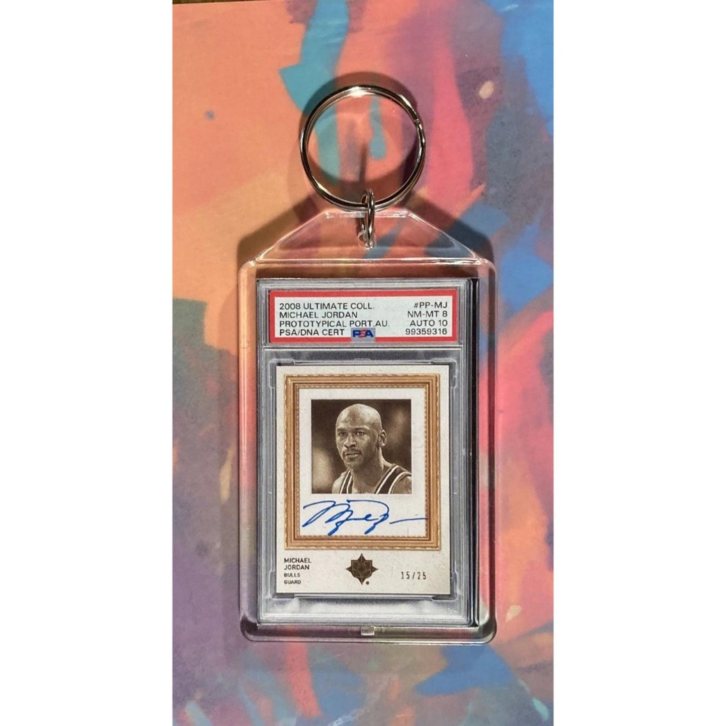 0048 Michael Jordan 2008 Upper Deck Ultimate Coll Prototypical Auto Keychain