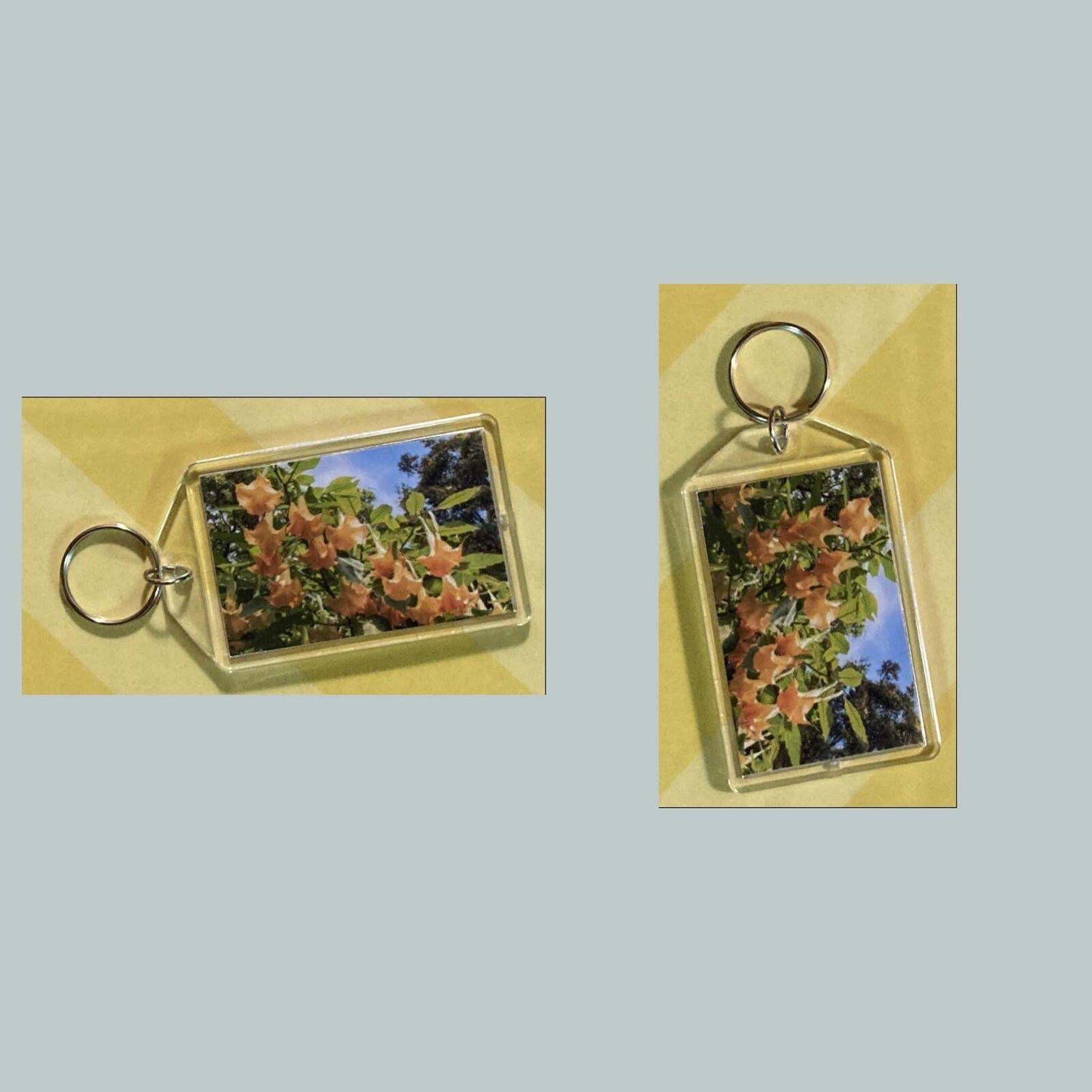 3683 Angel's Trumpets Acrylic Keychain | Floral Keychain | Flower Lover Gift MSC KYC
