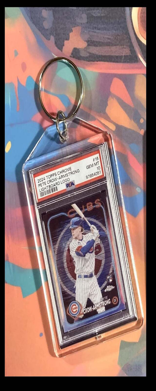 3126 Pete Crow-Armstrong 2024 Topps Chrome Lightboard Logo Keychain BBL KYC