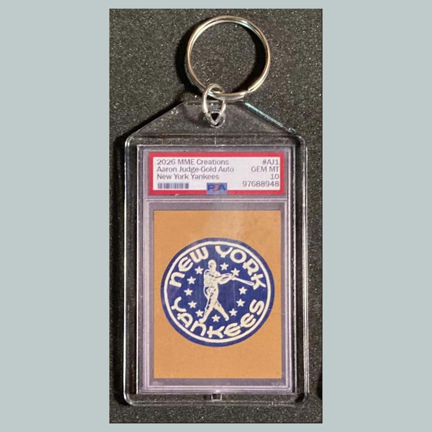 3792 Aaron Judge Gold Letters Auto Mockup Keychain BBL KYC