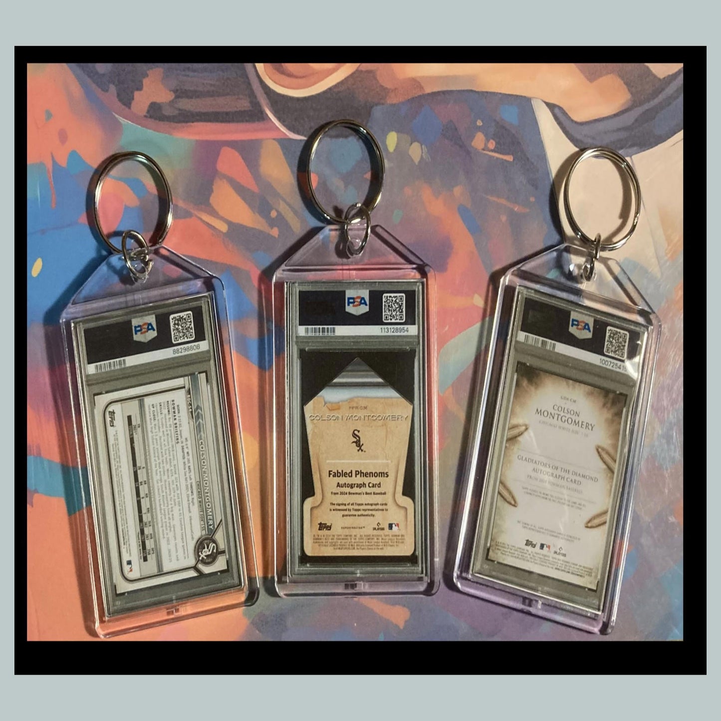 0508B Colson Montgomery 3 Pack Bundle -3 Different Custom Novelty Keychains-Gift