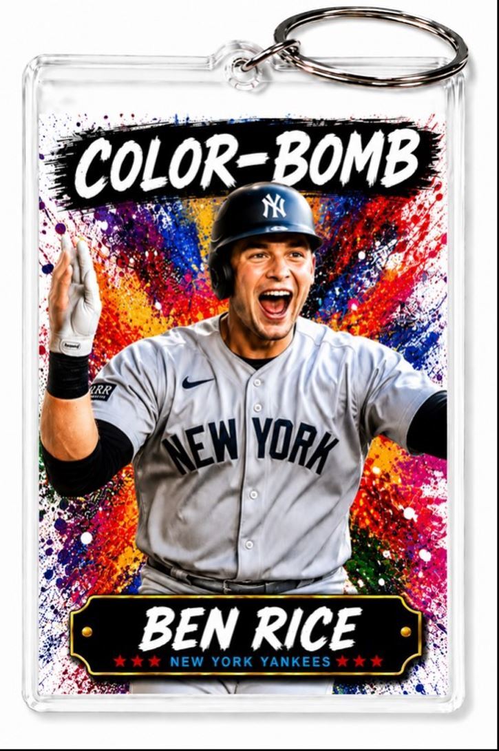 3800 Ben Rice Keychain | Color-Bomb | Custom  Photo Keychain No Nameplate BBL KYC
