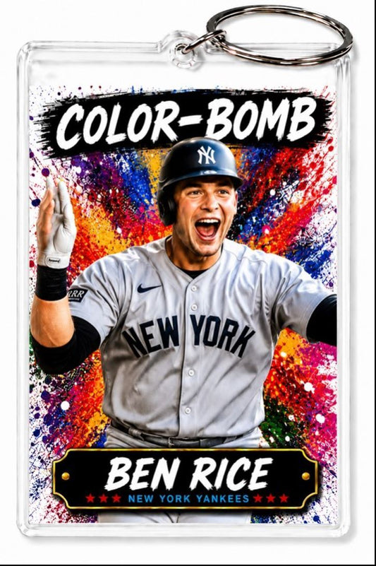 3800 Ben Rice Keychain | Color-Bomb | Custom  Photo Keychain No Nameplate BBL KYC