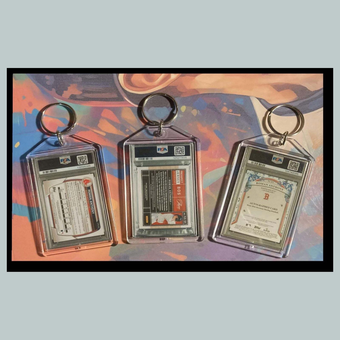 3472B Roman Anthony 3 Pack Bundle - 3 Different Custom Novelty Keychain - Gift BBL KYC