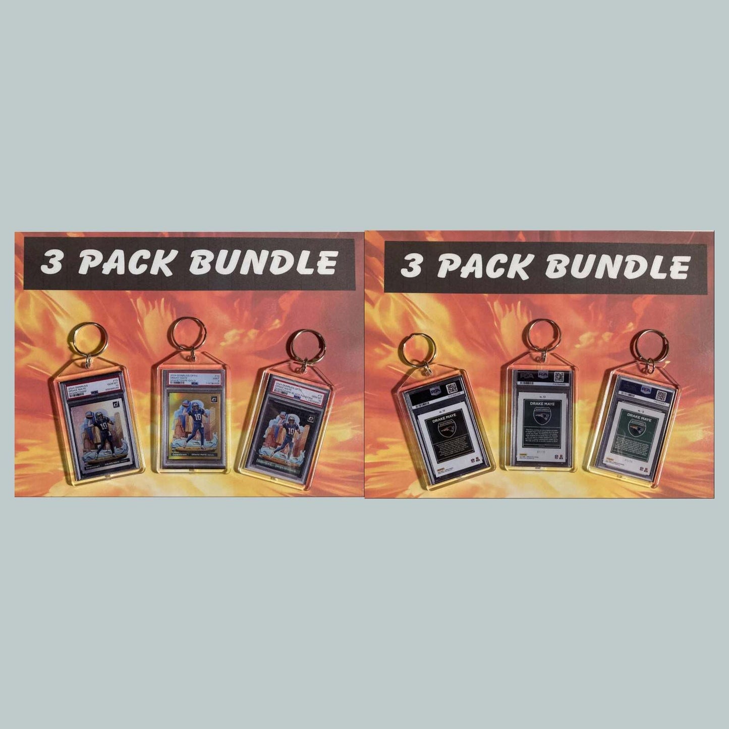 3714B Drake Maye Custom Hand Made Novelty Keychains Bundle - Makes A Great Gift FBL