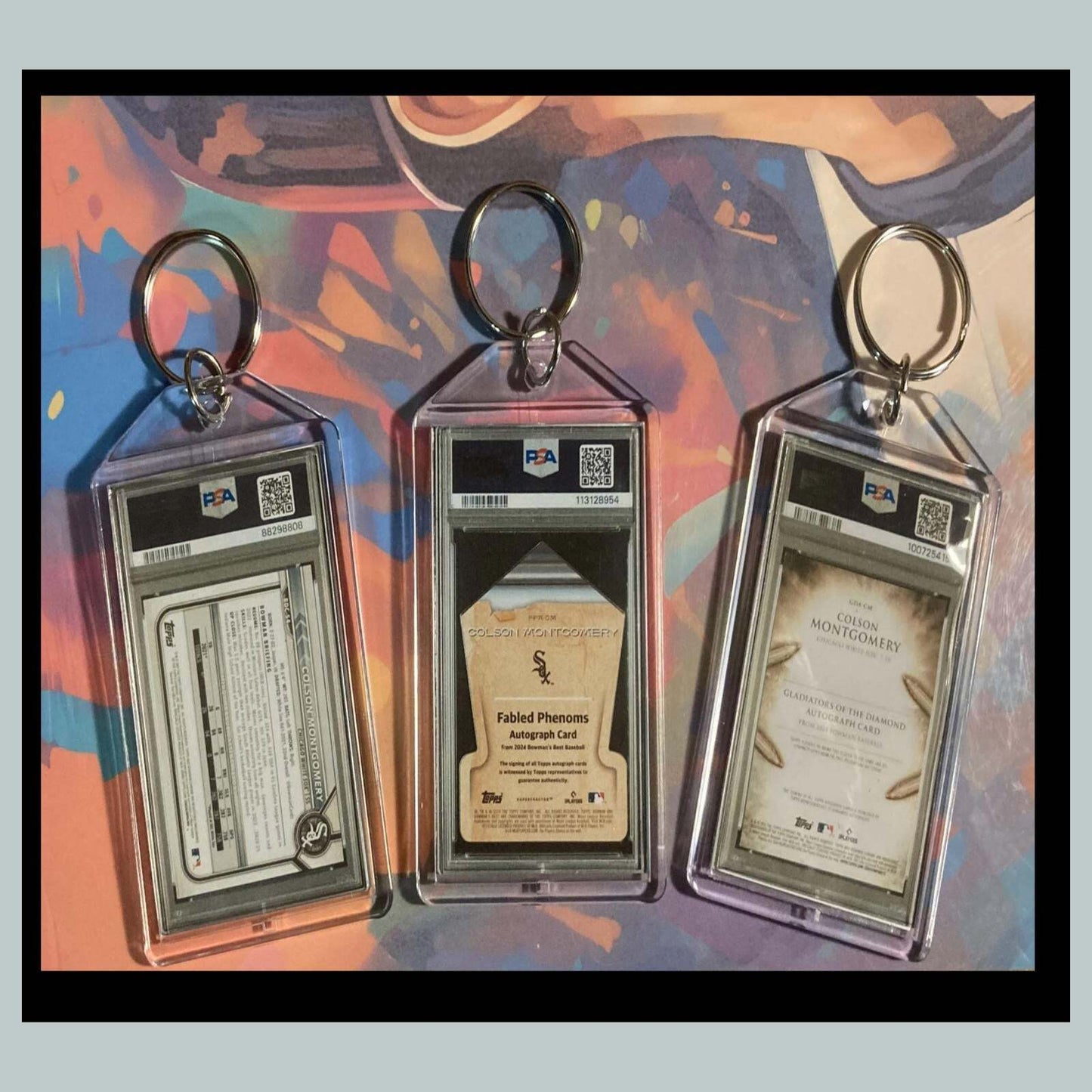 3465B Colson Montgomery 3 Pack Bundle -3 Different Custom Novelty Keychains-Gift BBL KYC