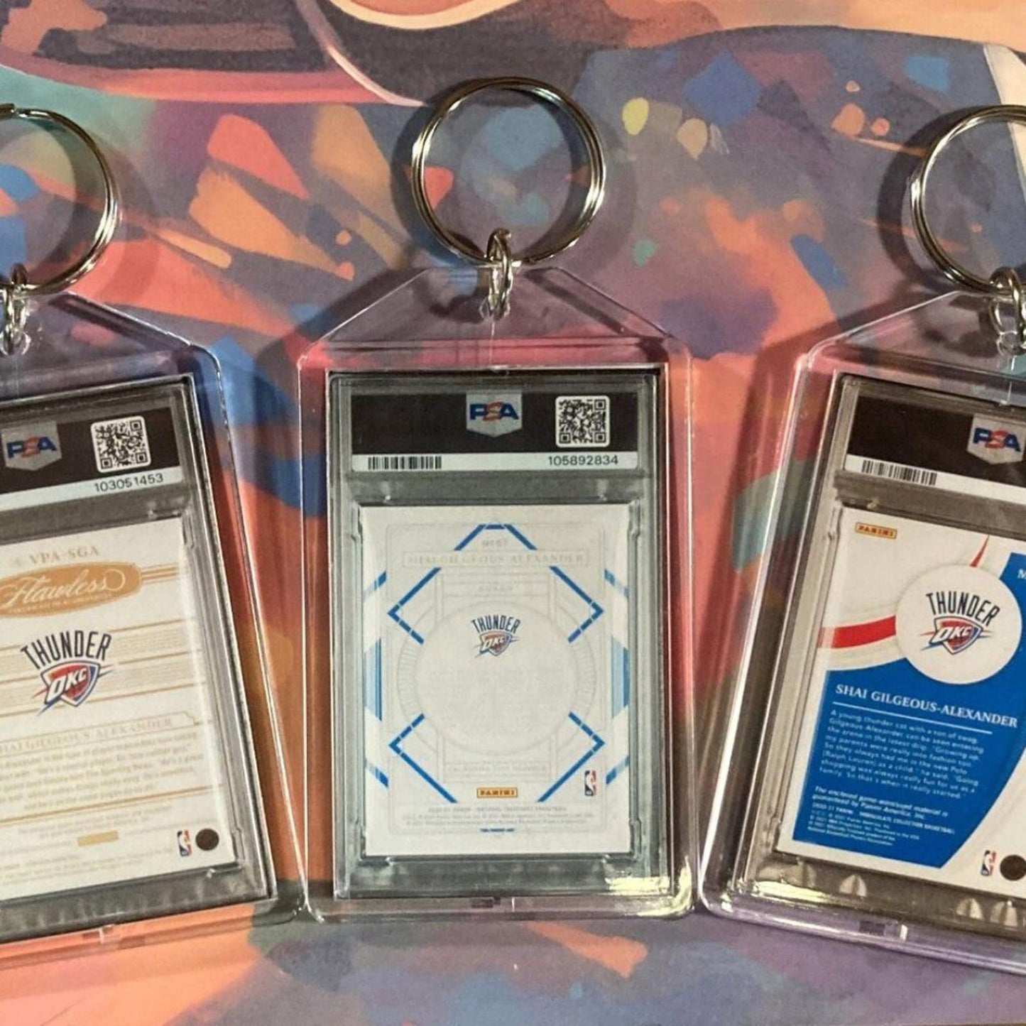0188B	Shai-Gilgeous Alexander 3 Pack Bundle 3 Different Custom Novelty Keychains