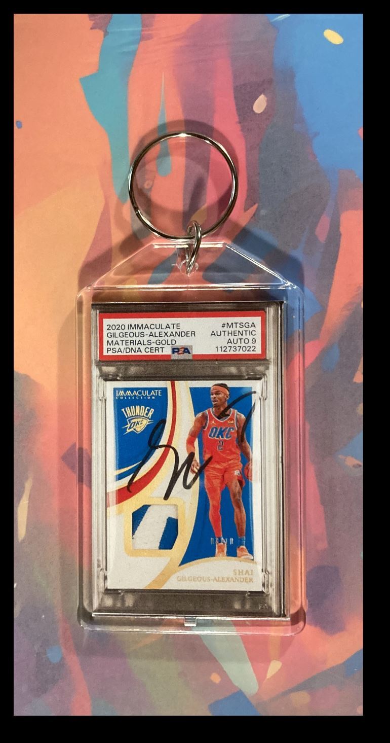 3061 Shai Gilgeous-Alexander 2020 Panini Immac Patch Auto Keychain BKL KYC