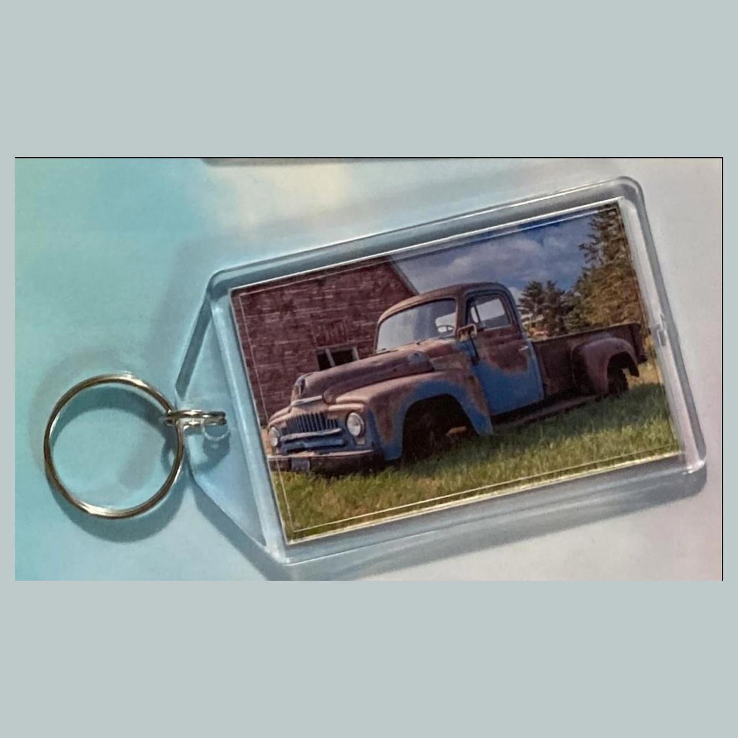 0629 1951 International Harvester L-Series Acrylic Keychain | Vintage Automobile Photo Keychain | Retro Vehicle Gift | Double-Sided