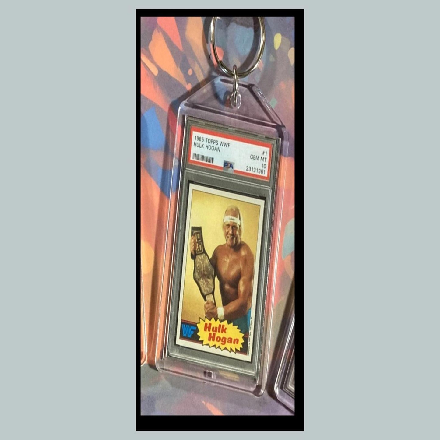 0408 Hulk Hogan 1985 With Belt Custom Hand Made Novelty Keychain- A Great Gift