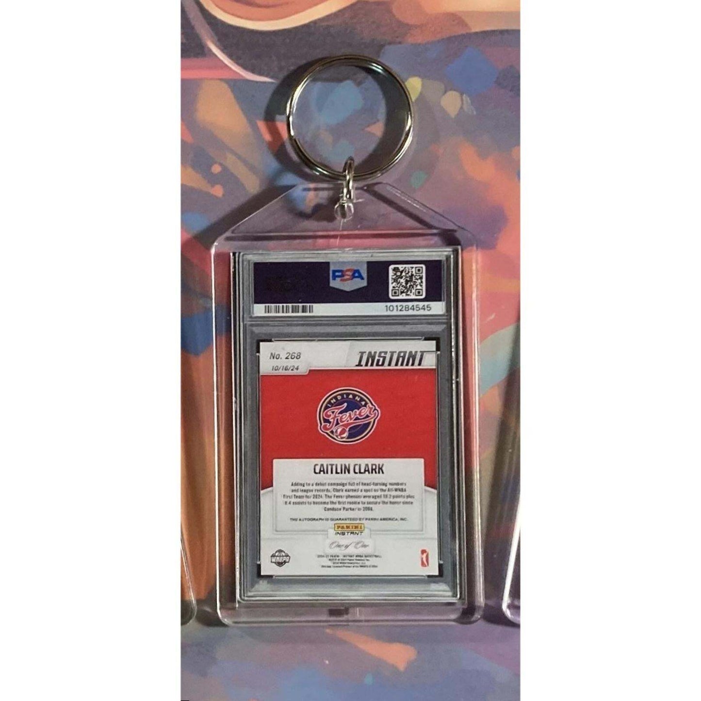 3193 Caitlin Clark 2024 Panini Instant Viper Auto Custom Made Novelty Keychain BKL KYC