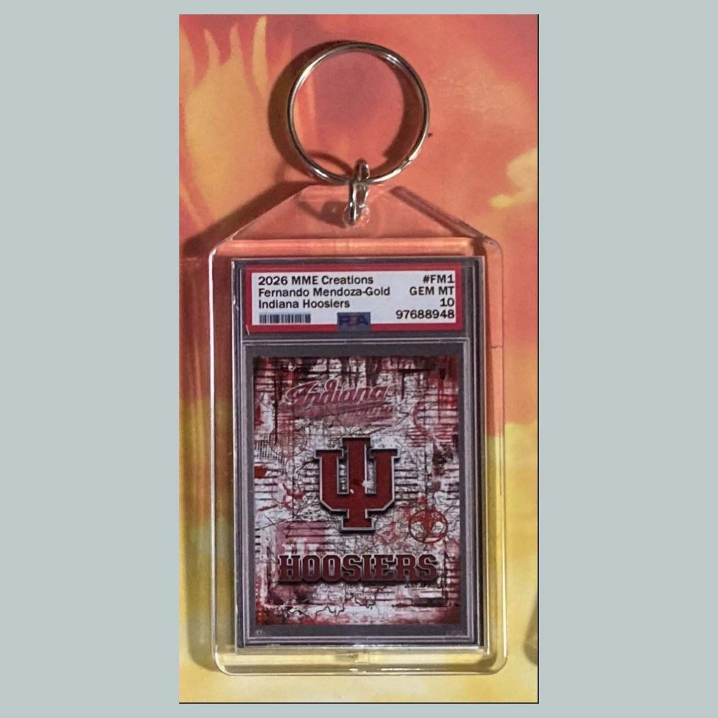 3753 Fernando Mendoza Gold Custom Hand Made Keychain FBL