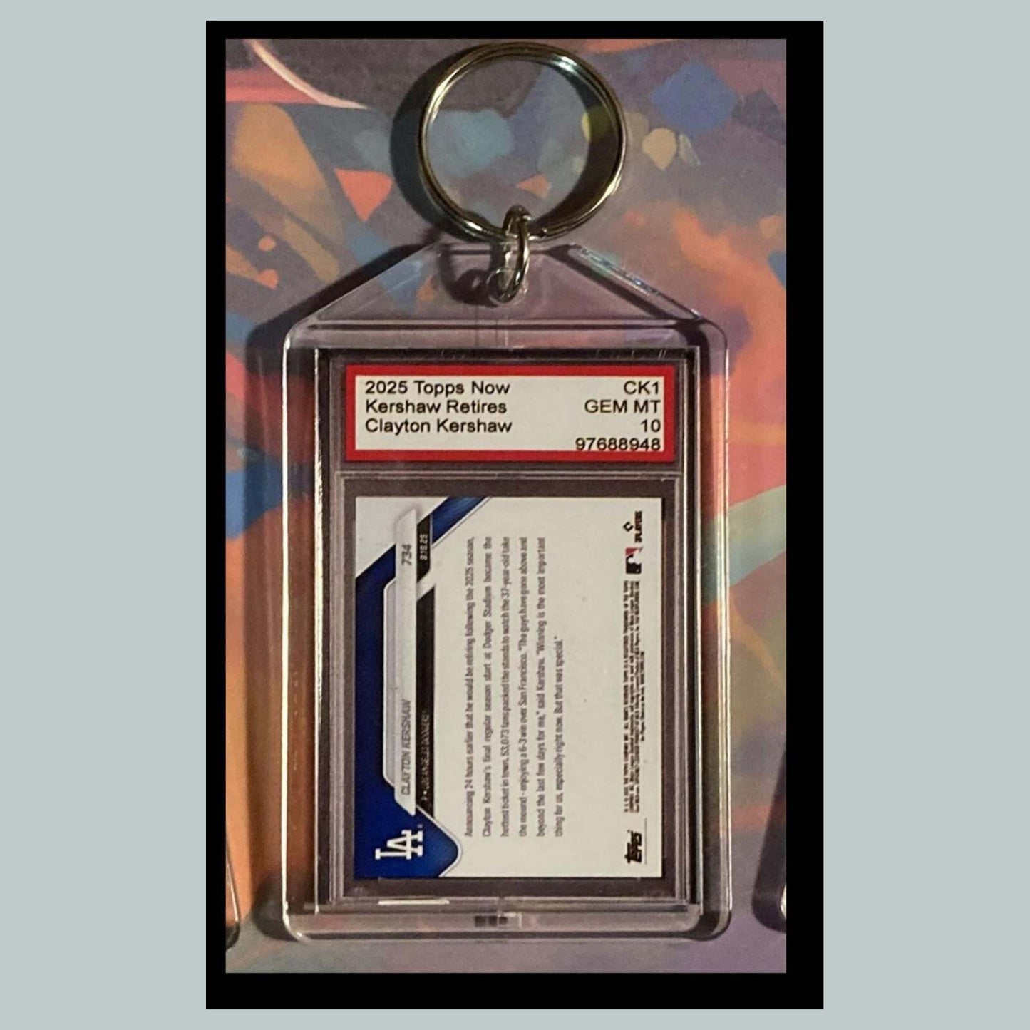 3522 Clayton Kershaw Retires 2025 Now Custom Made Keychain-Makes A Great Gift BBL KYC