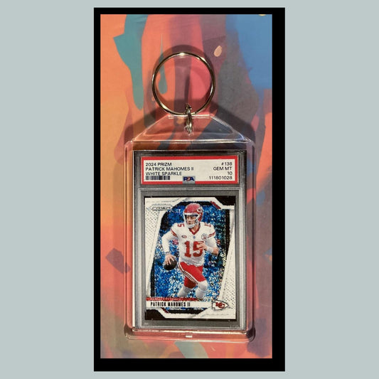 0037 Patrick Mahomes 2024 Panini Prizm Sparkle Novelty Keychain - A Great Gift