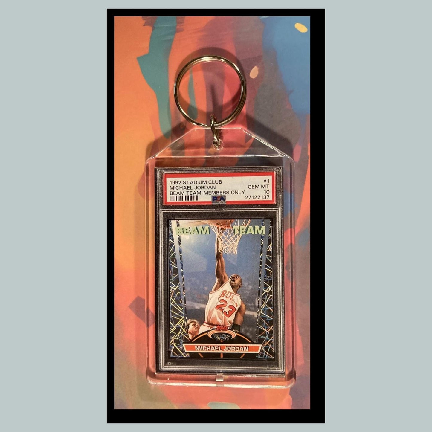 0039 Michael Jordan 1992 Stadium Club Custom Novelty Keychain - A Great Gift