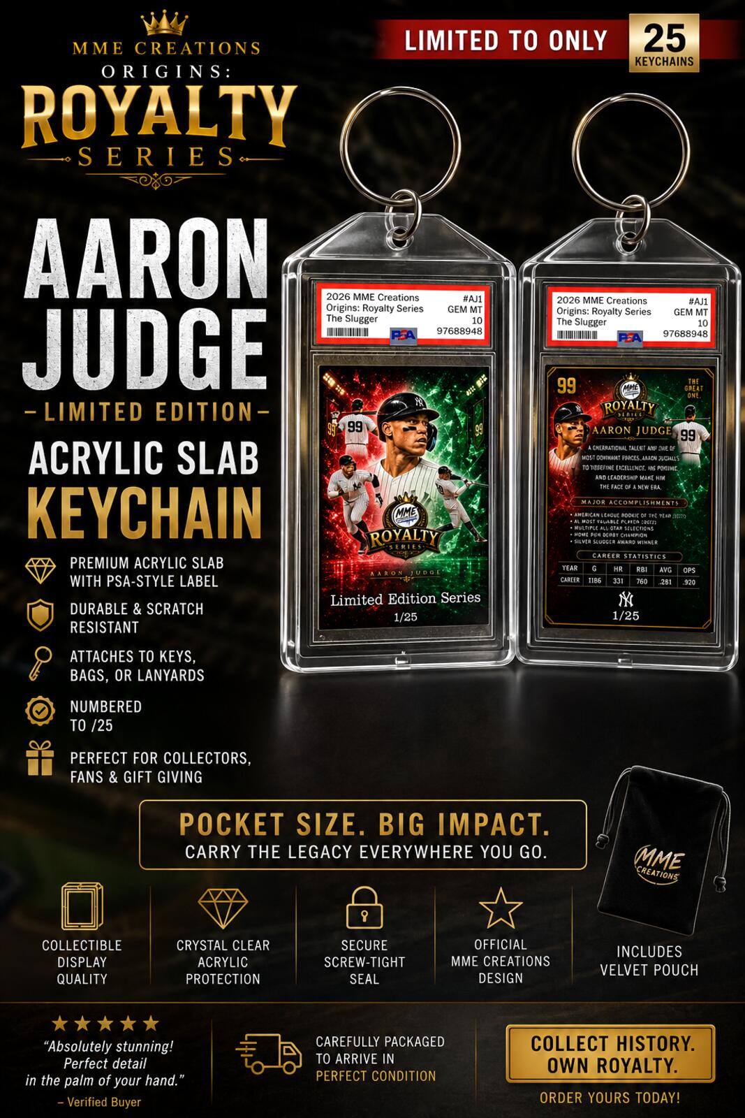 The Slugger Origins: Hand Made Keychain | Limited Edition /25 | Royalty Series