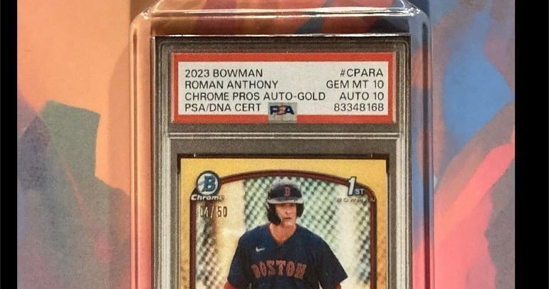 3071 Roman Anthony 2023 Bowman Chrome Prospect Gold Auto Keychain BBL KYC